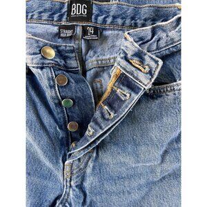 Urban Outfitters BDG Jeans Womens 24 Blue Denim Rinse High Rise Baggy Straight